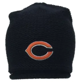 Chicago Bears 47 Brand Women Navy Rolled Bottom Knit Beanie Hat Cap