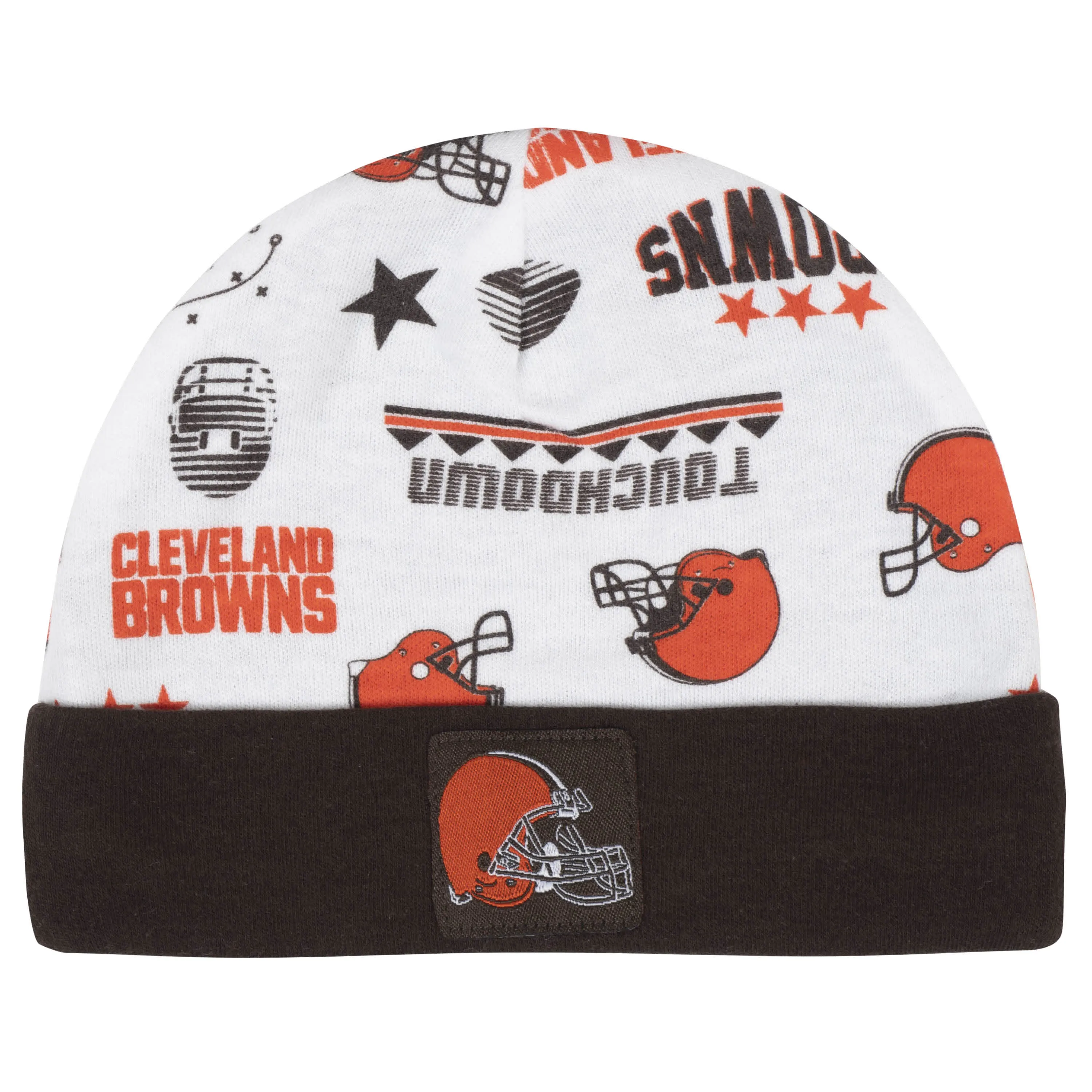 Cleveland Browns 3-Piece Baby Boys Bodysuit, Bib, and Cap Set