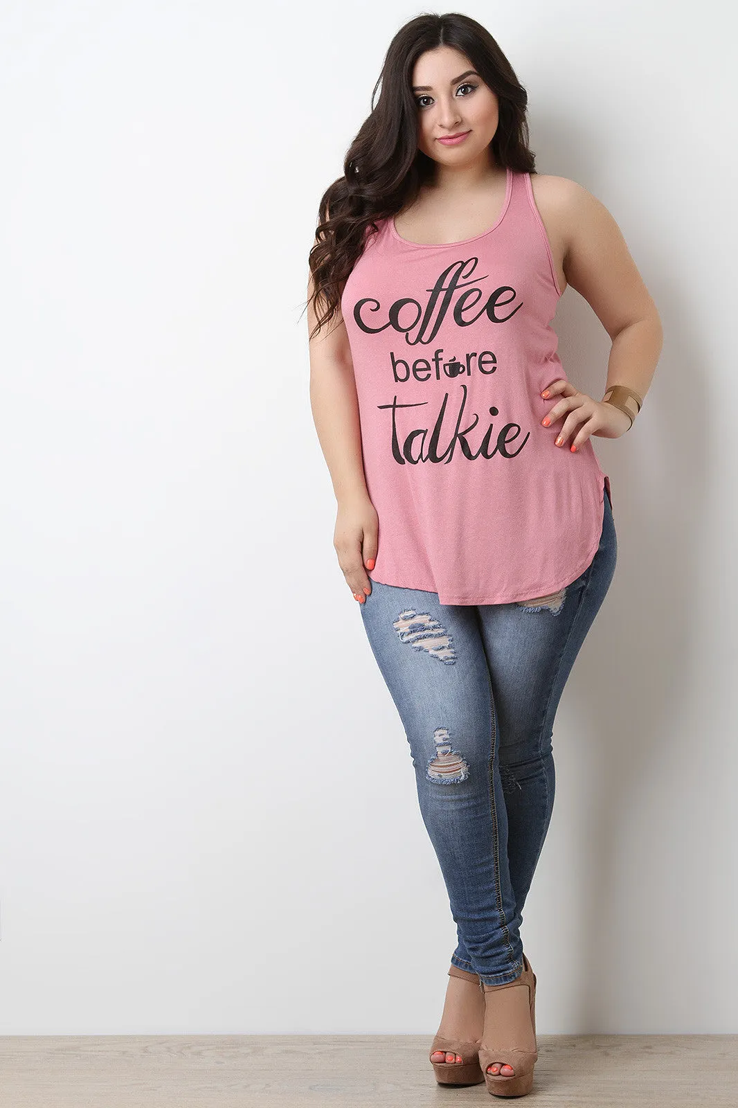 Coffee Before Talkie Sleeveless Tank Top