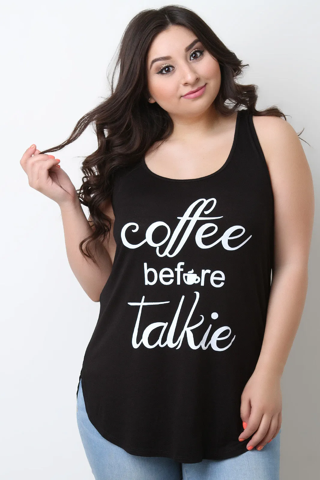 Coffee Before Talkie Sleeveless Tank Top