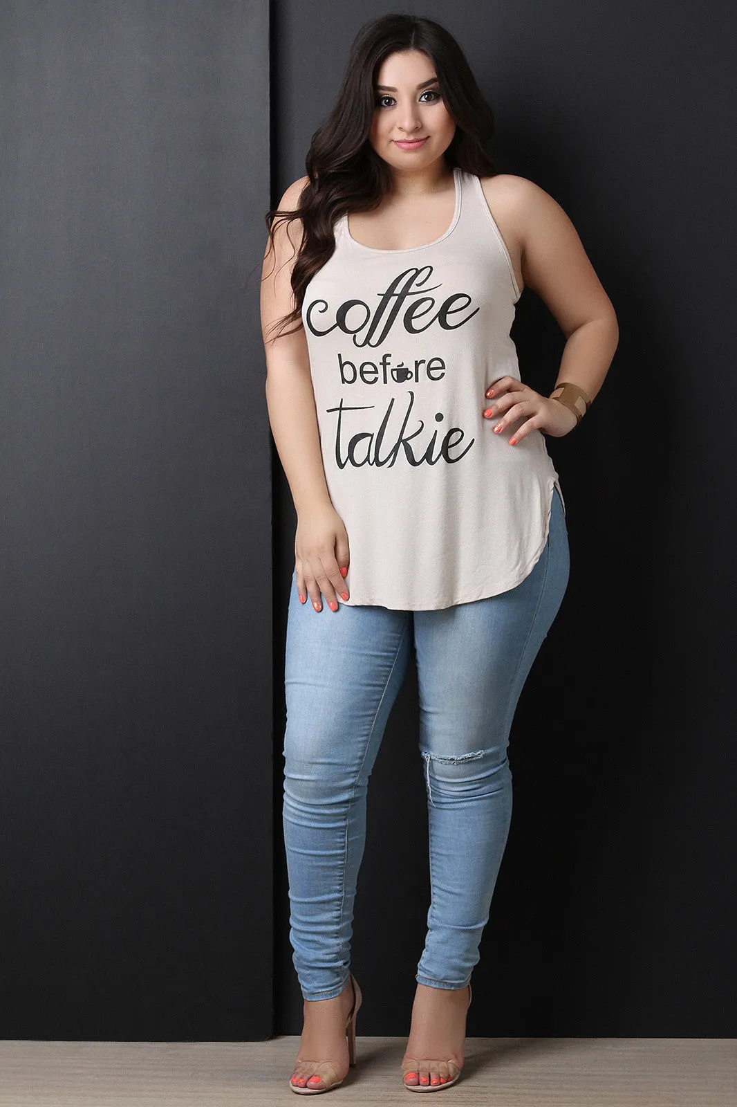 Coffee Before Talkie Sleeveless Tank Top