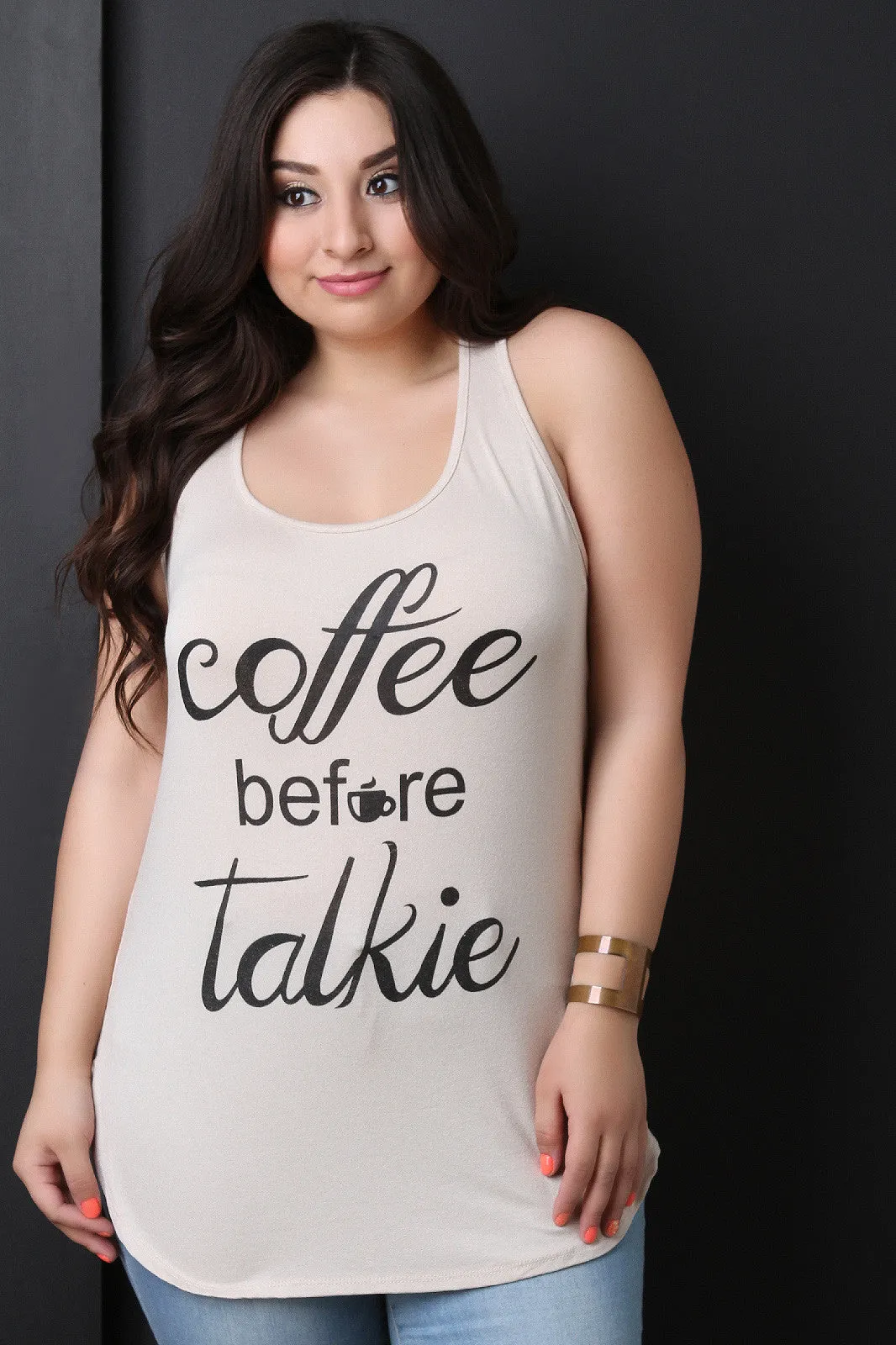 Coffee Before Talkie Sleeveless Tank Top