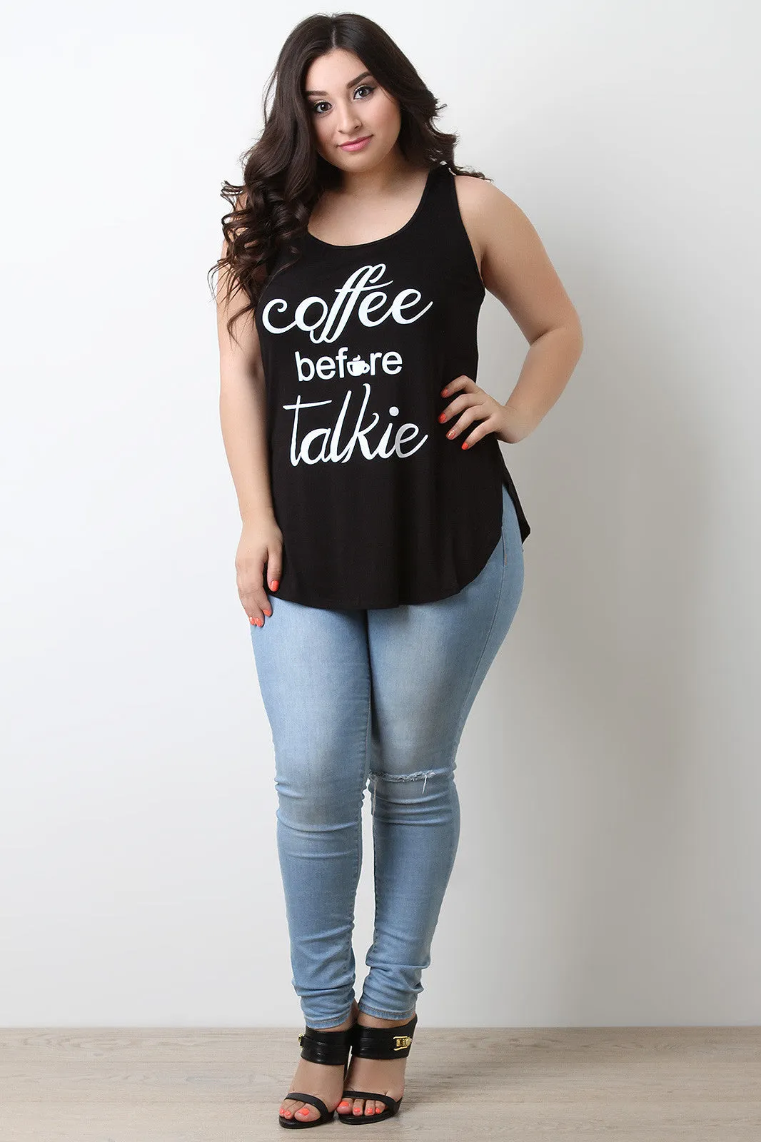 Coffee Before Talkie Sleeveless Tank Top