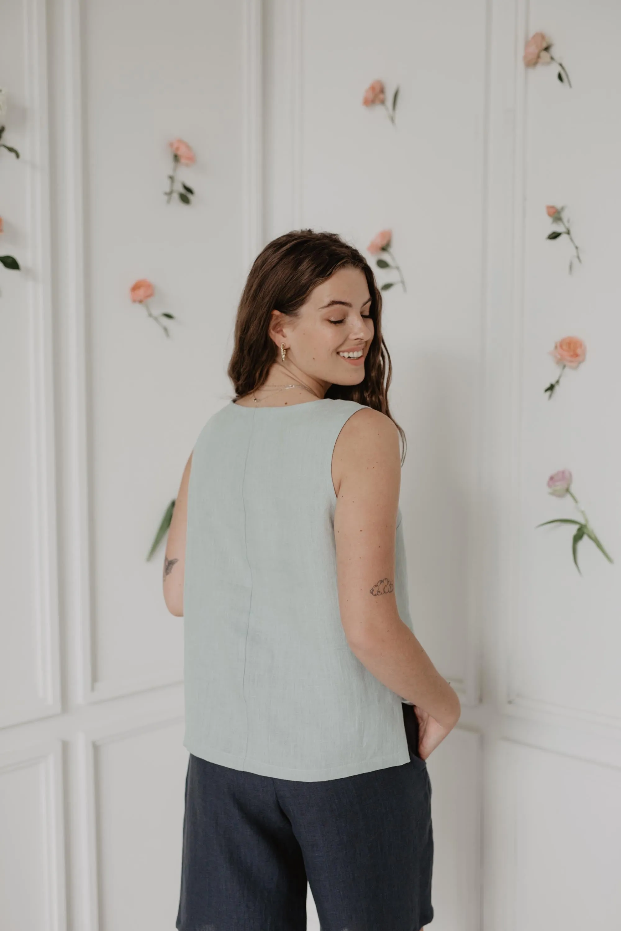 Colette Classical Linen Top