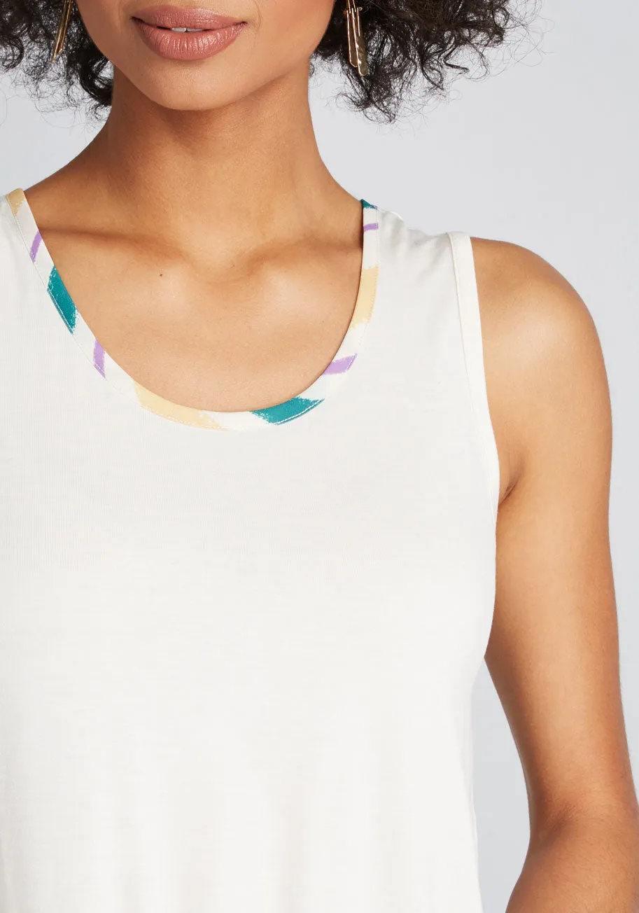 Contrast in Action Knit Tank Top