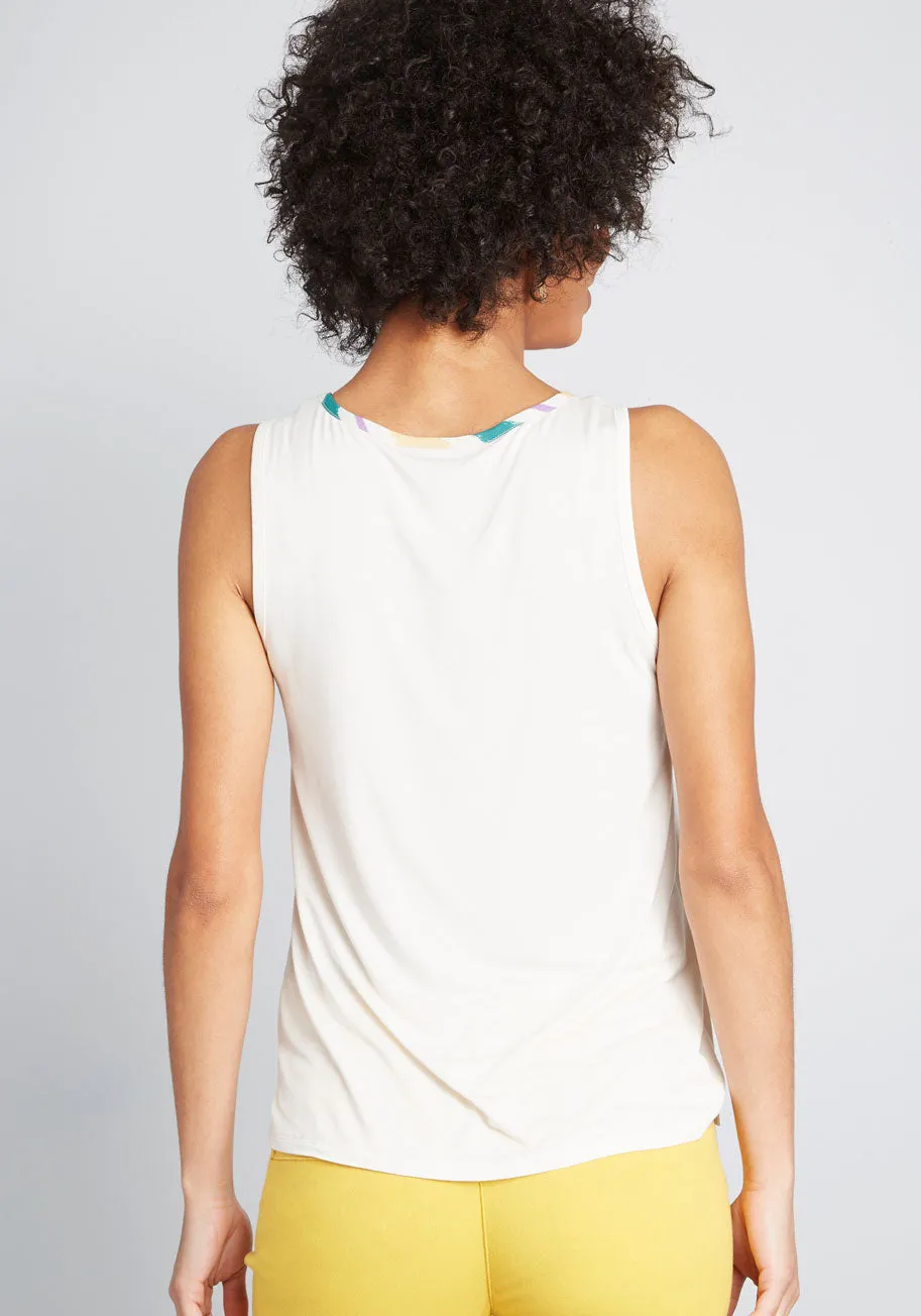 Contrast in Action Knit Tank Top