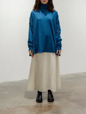 Cotton Turtleneck Pullover - Blue