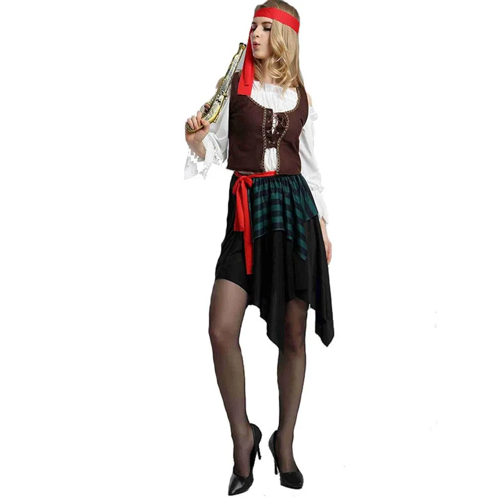 Couples Pirate Outfit Cosplay Costume Fancy Dress Halloween For Adult