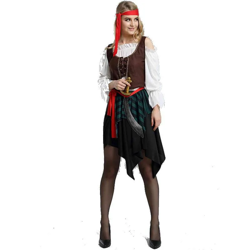 Couples Pirate Outfit Cosplay Costume Fancy Dress Halloween For Adult