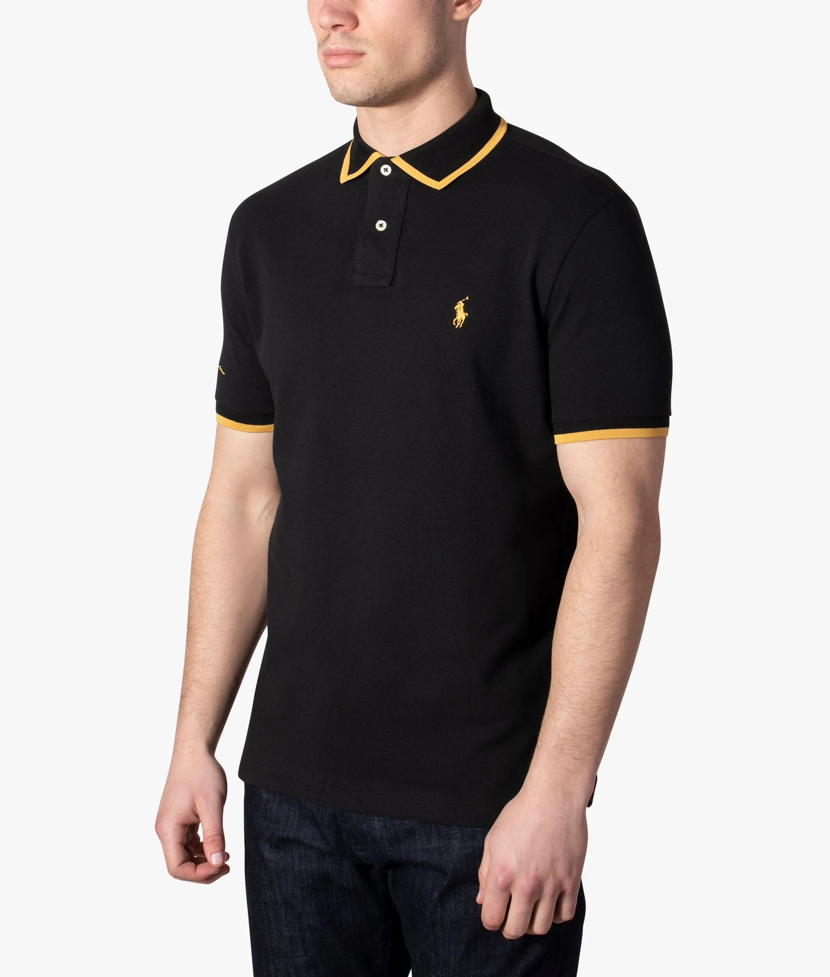 Custom Slim Fit Contrast Collar Polo Shirt