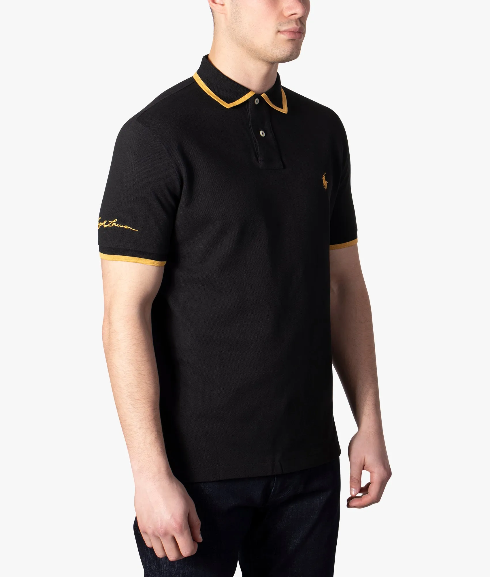 Custom Slim Fit Contrast Collar Polo Shirt