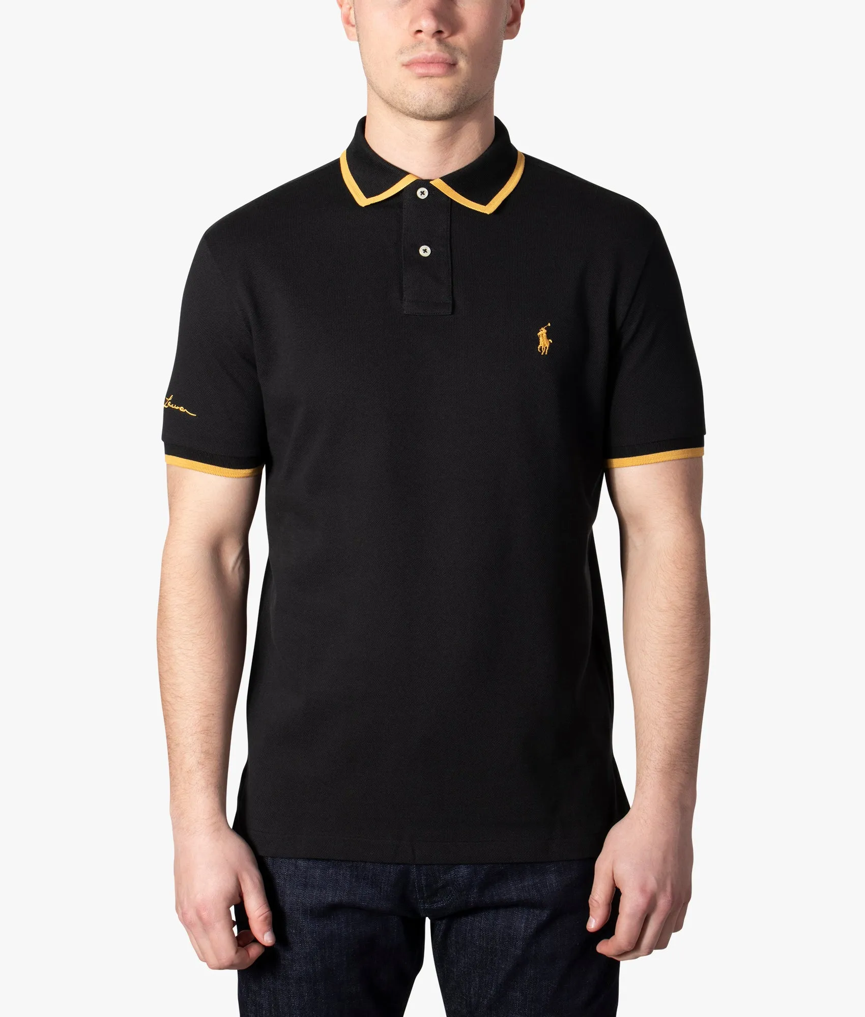 Custom Slim Fit Contrast Collar Polo Shirt