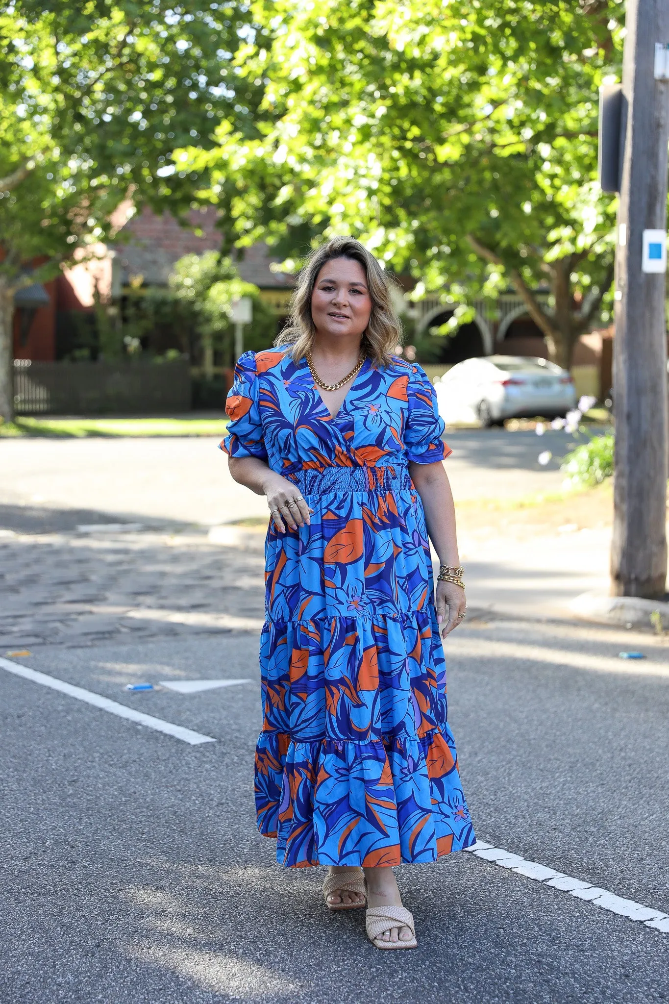 Dina Dress - Blue Floral