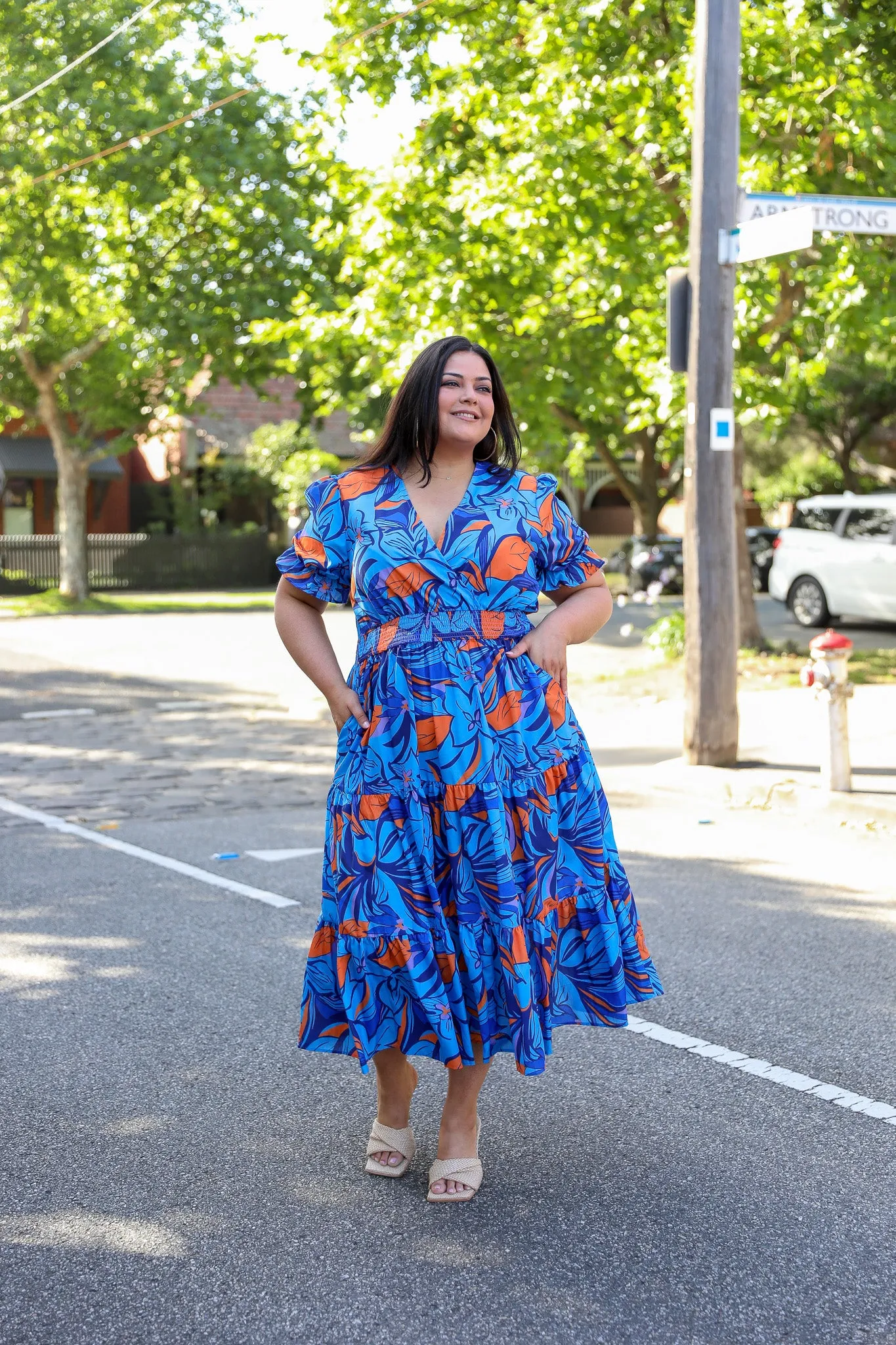 Dina Dress - Blue Floral