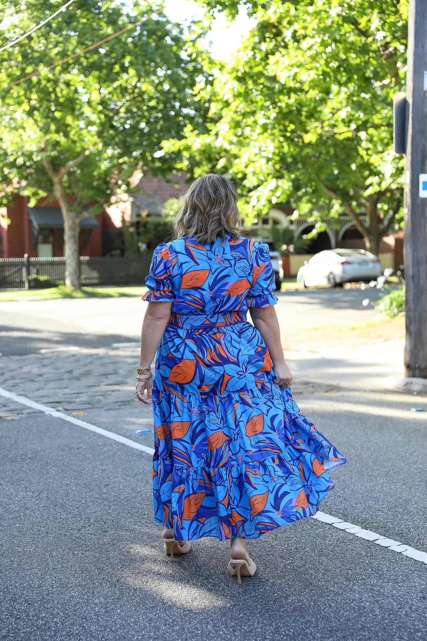 Dina Dress - Blue Floral