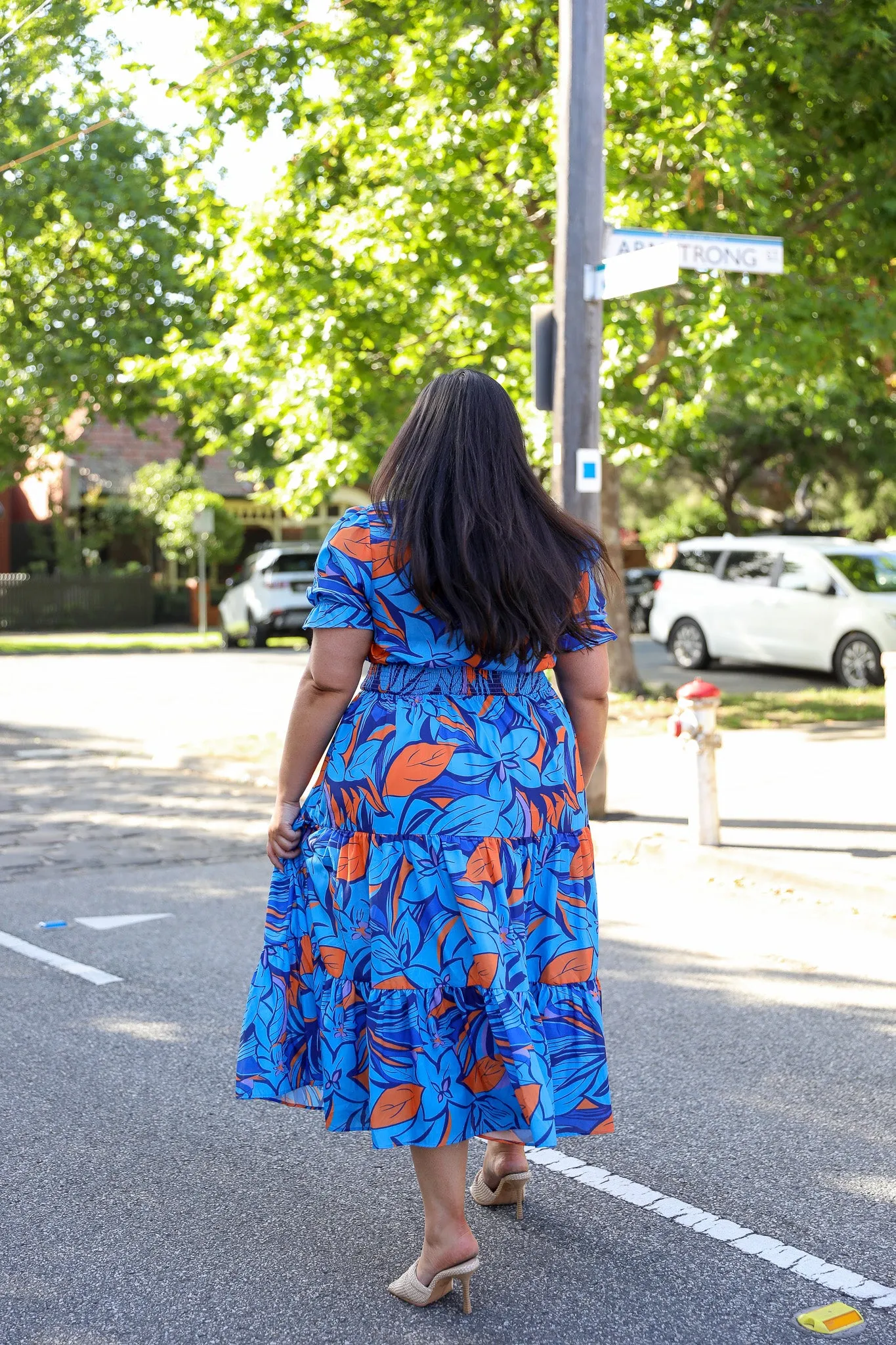 Dina Dress - Blue Floral