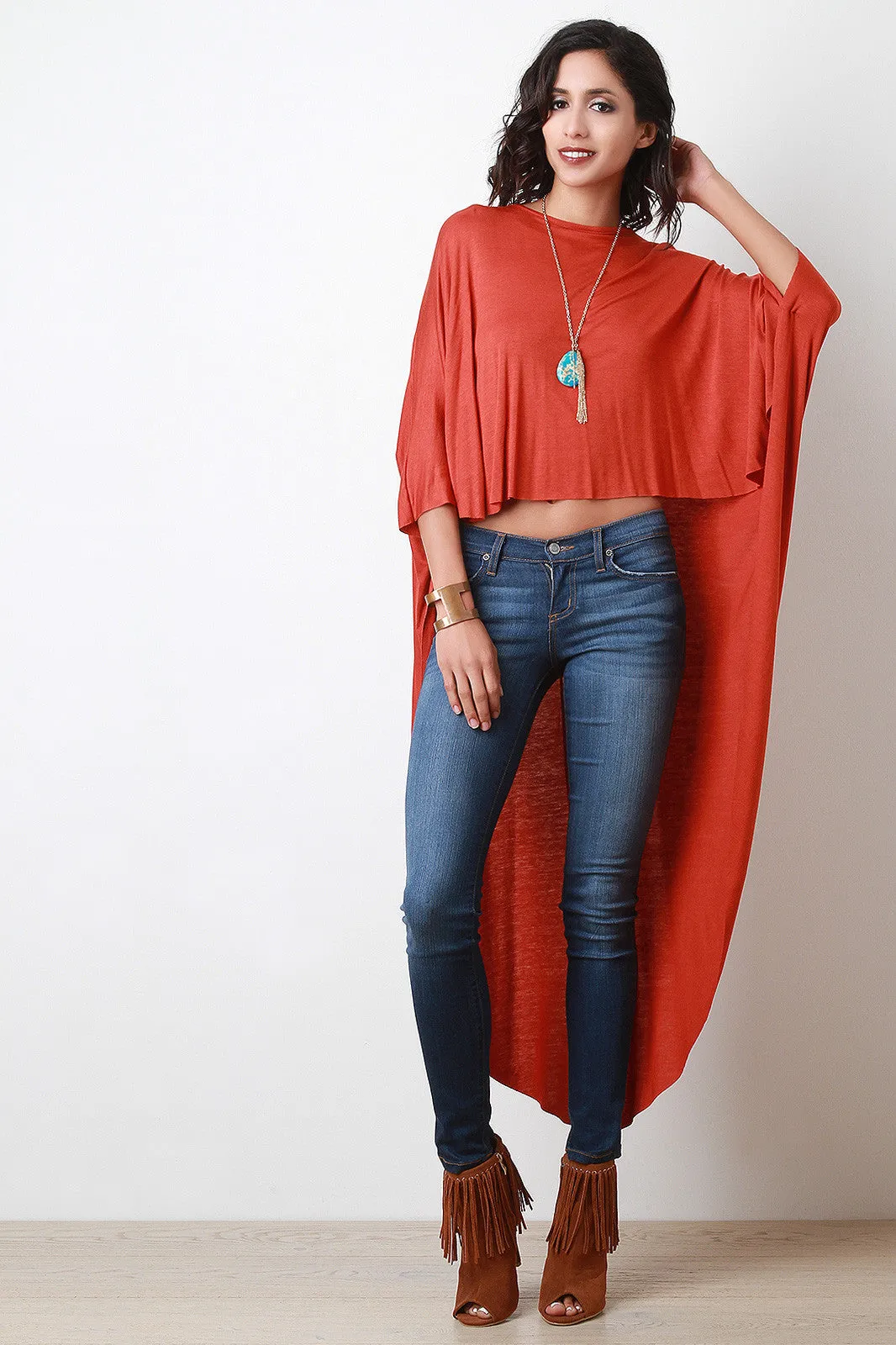 Dolman High-Low Cape Top