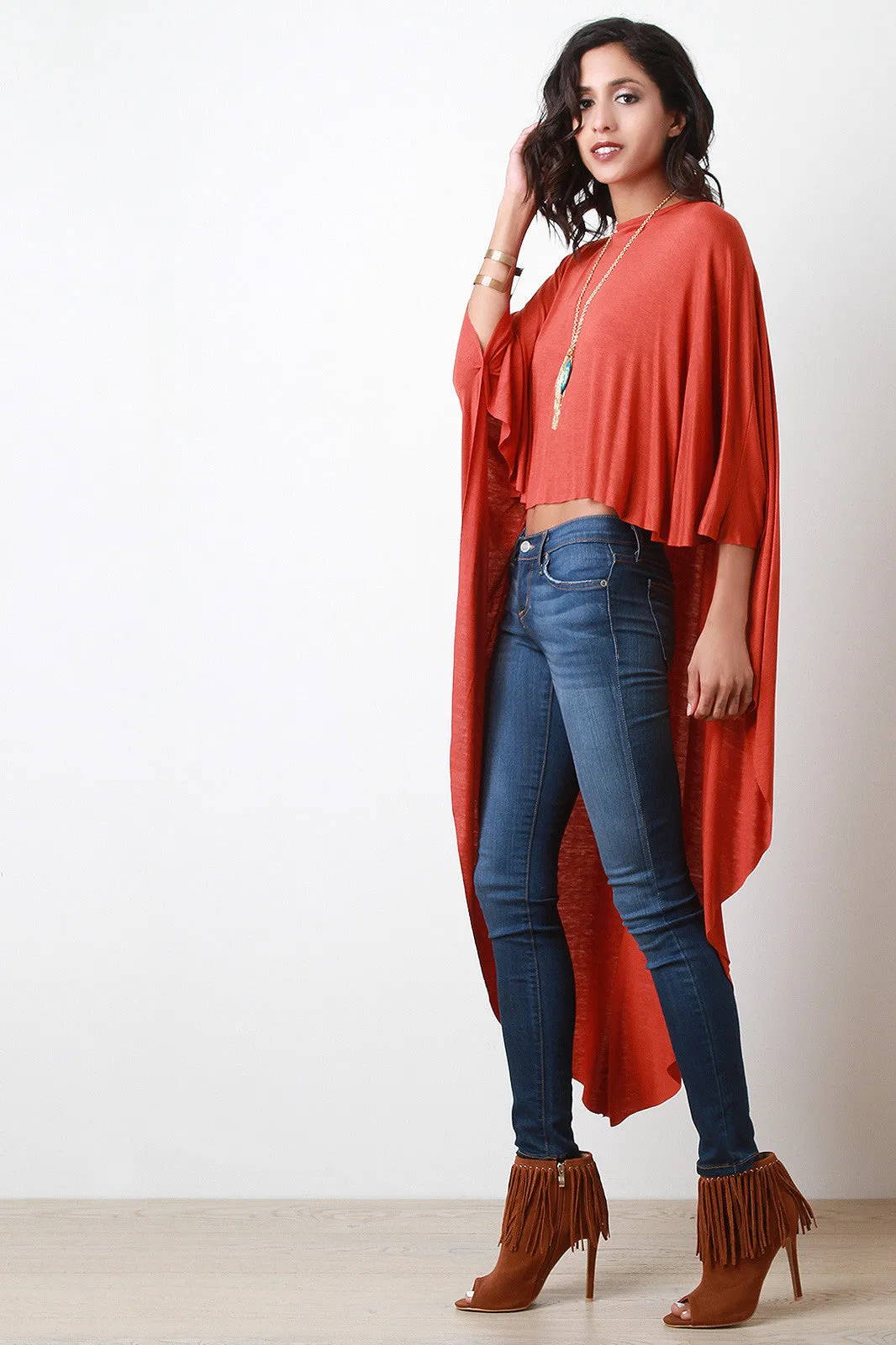 Dolman High-Low Cape Top