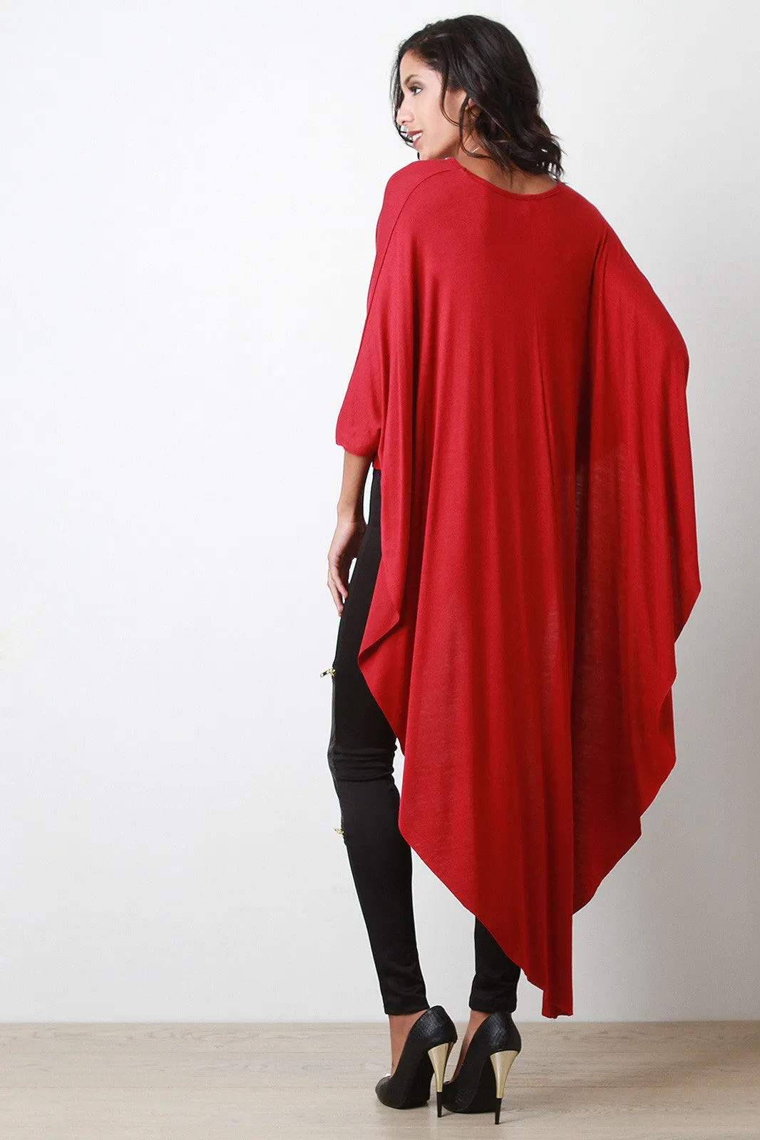 Dolman High-Low Cape Top