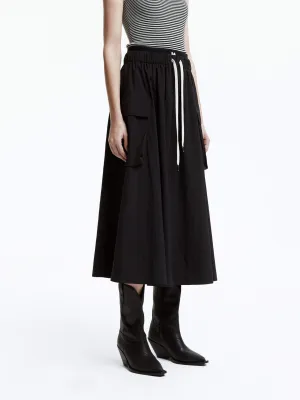 Double Waist Midi Skirt