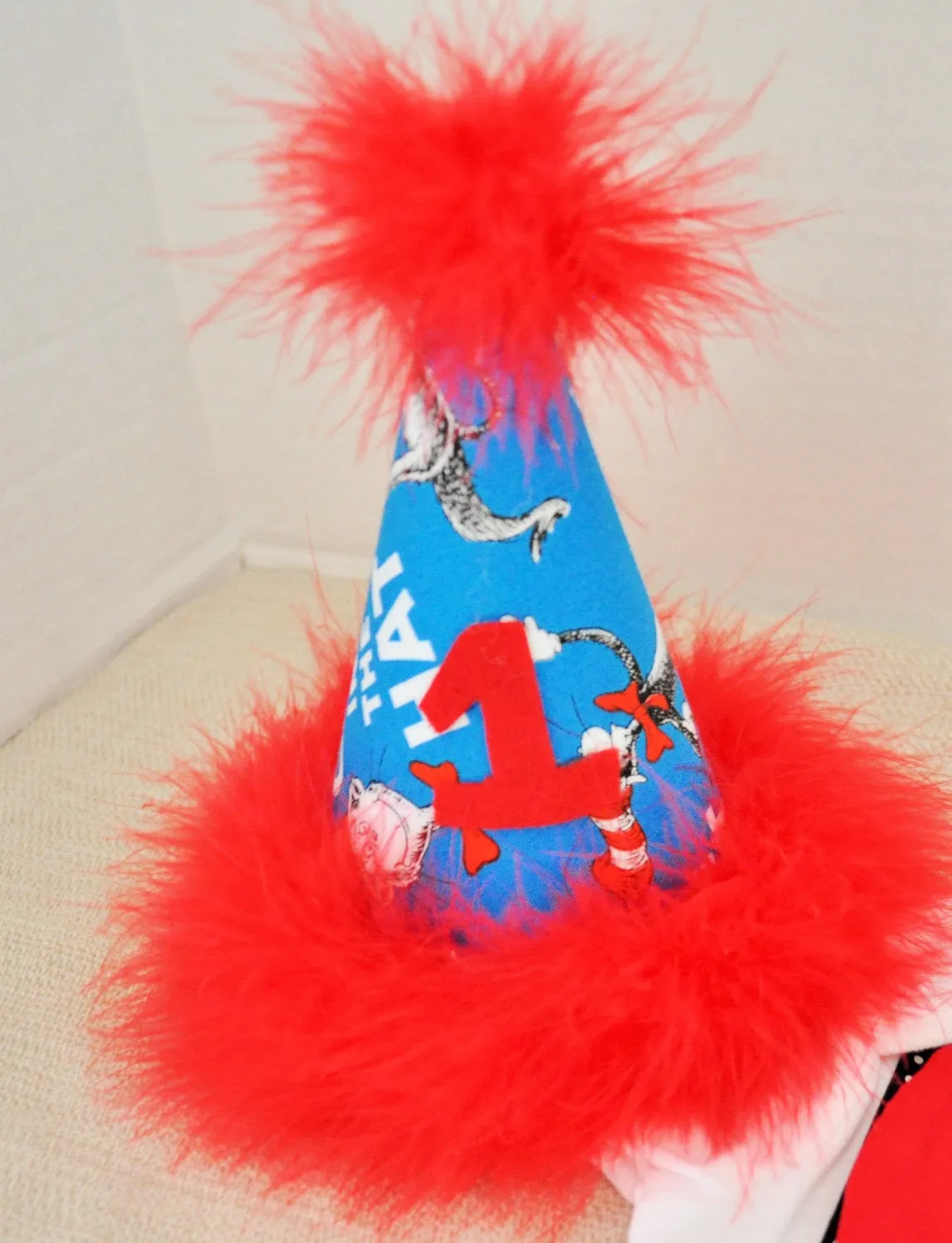 Dr Seuss cake smash outfit with party hat, Cat in the hat outfit 1st 2nd 3rd  birthday, Dr Seuss Shirt, Dr Seuss Birthday, boys cake smash