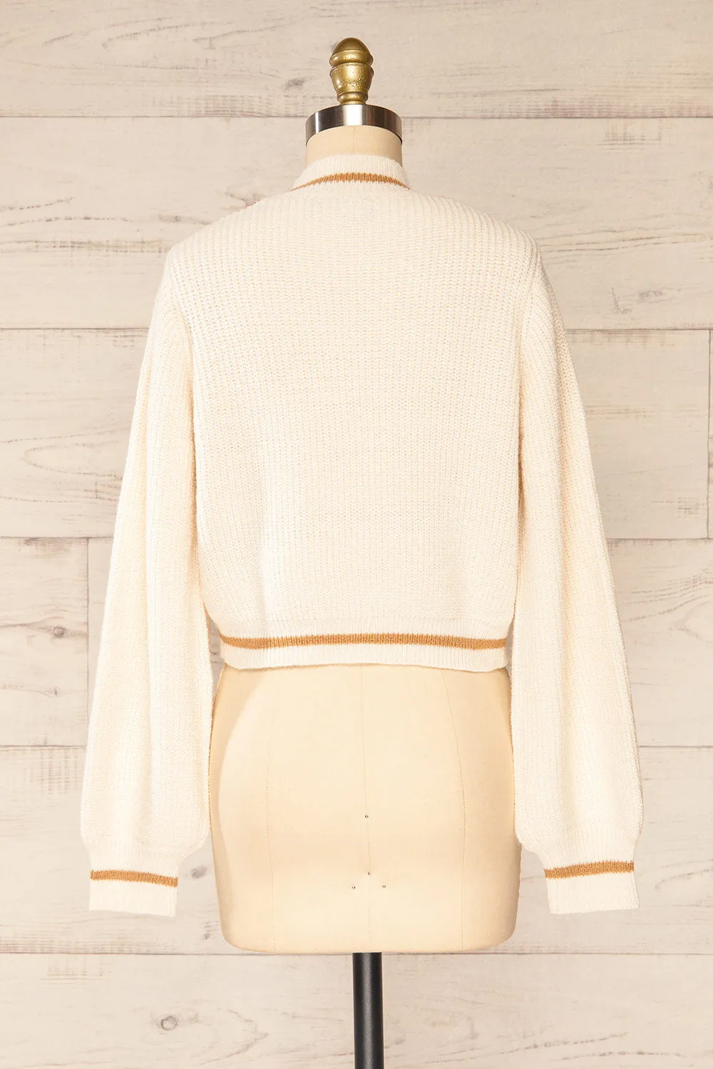 Ellayo | Cropped Knit Cardigan w/ Buttons