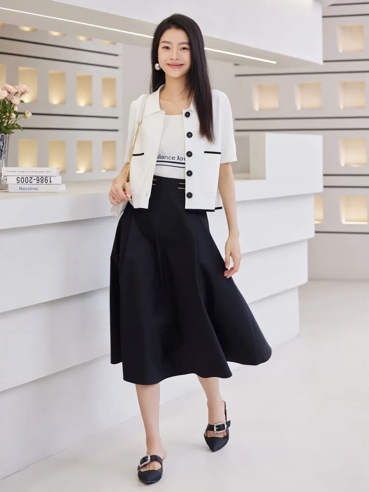 EP YAYING Audrey Hepburn-inspired Midi Skirt