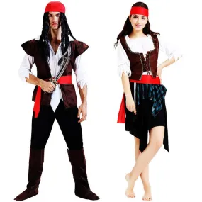 Family Matching Pirate Outfit Cosplay Costume Fancy Dress Halloween