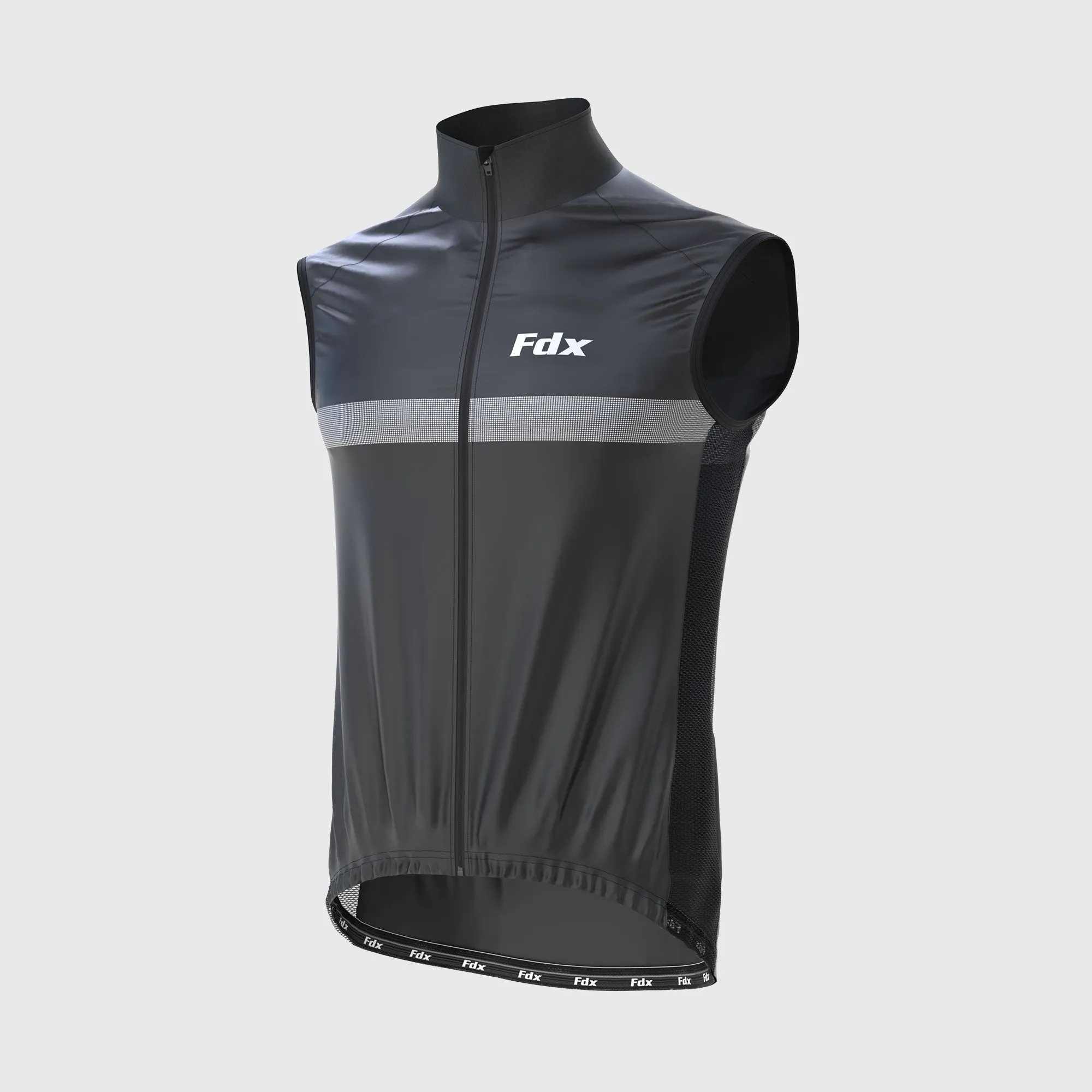 Fdx 360 Hi-Vis Reflective Black Women's & Girl's Gilet for Cycling & Running