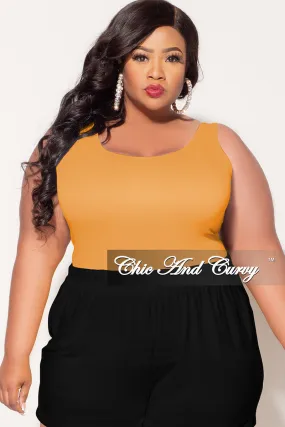 Final Sale Plus Size Camisole with Thick Straps in Golden Mustard (Top Only)