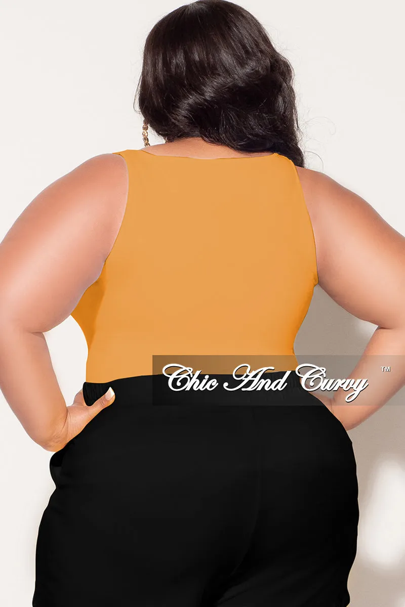 Final Sale Plus Size Camisole with Thick Straps in Golden Mustard (Top Only)