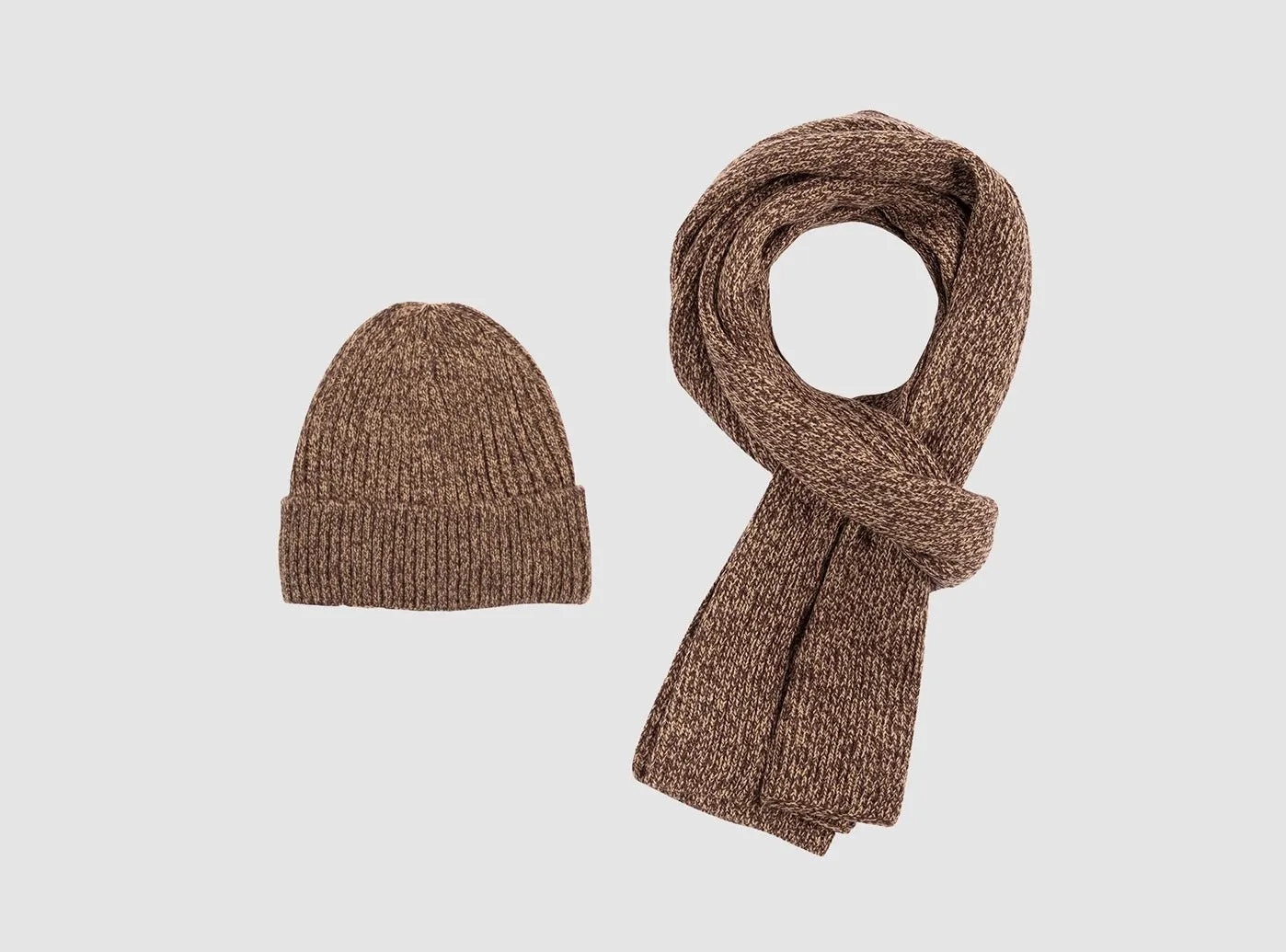 FitVille Knitted Hat and Scarf Set