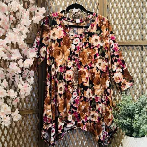 Floral 3/4 Sleeve Top