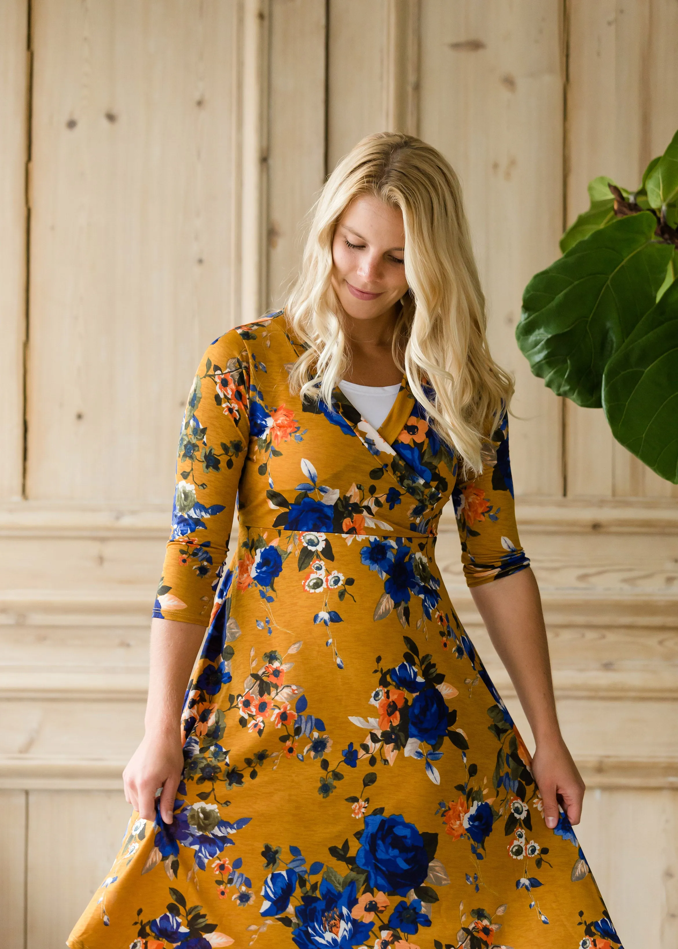 Floral Fit Wrap Midi Dress - FINAL SALE