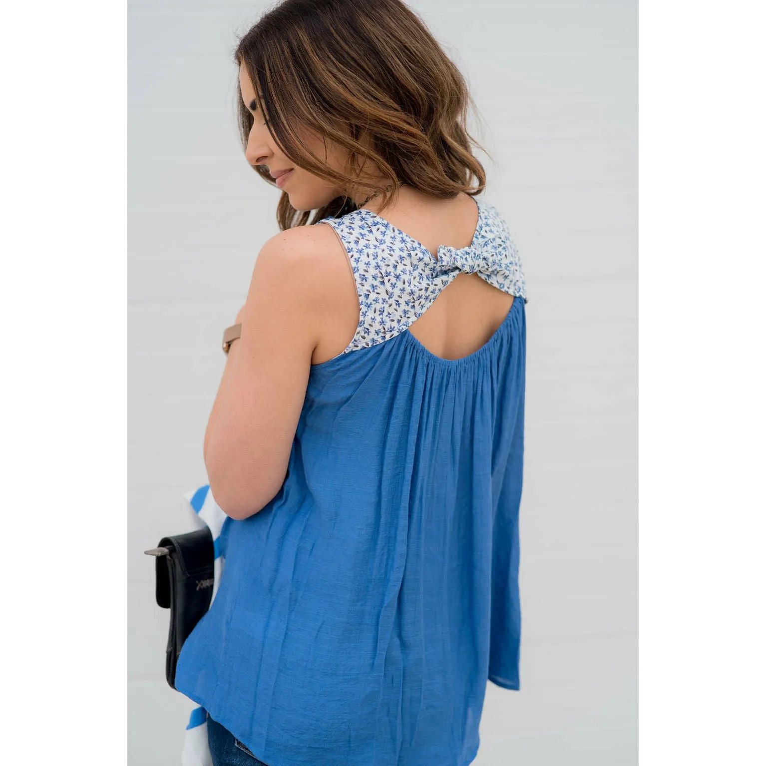 Floral Top Tie Back Tank