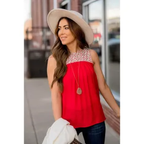 Floral Top Tie Back Tank