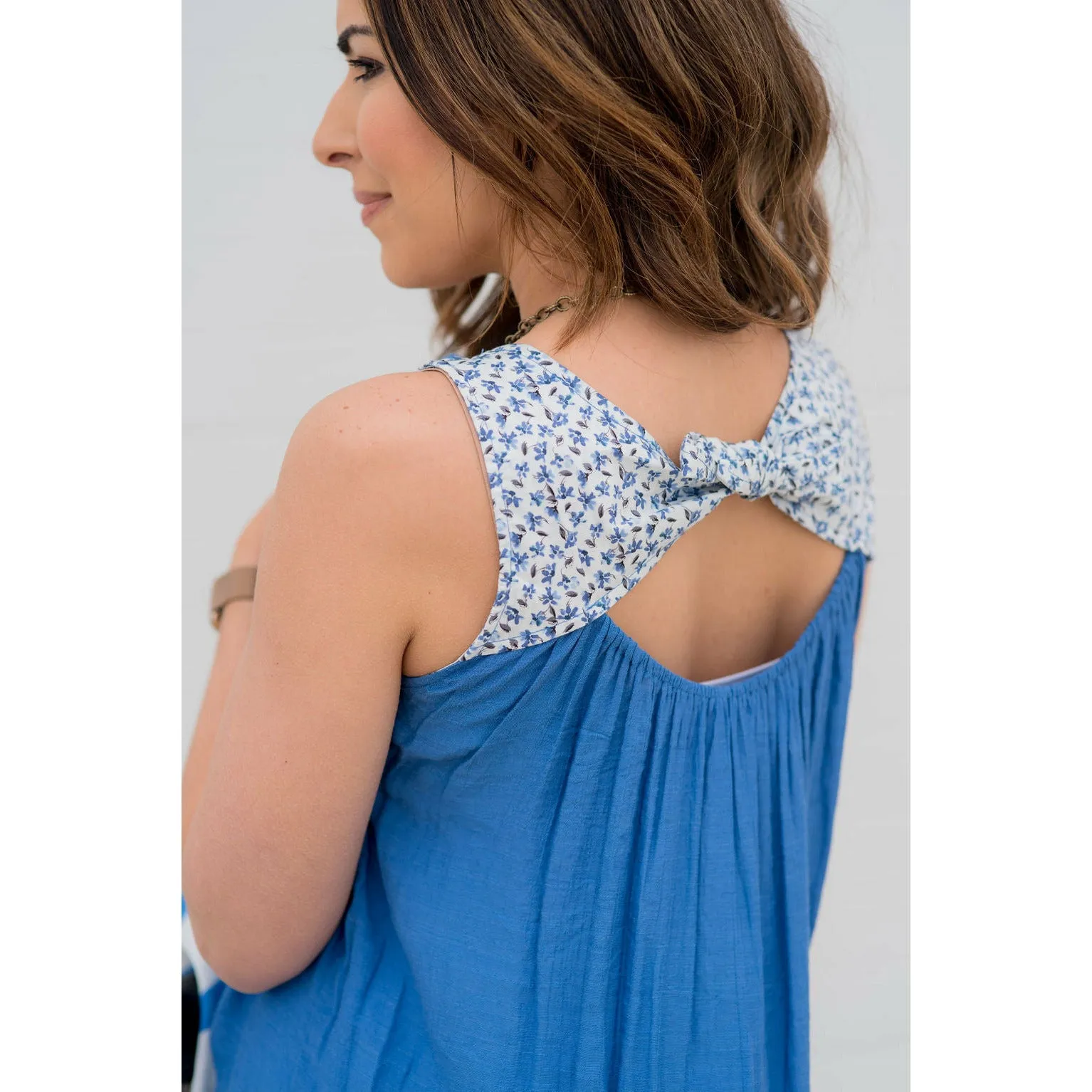 Floral Top Tie Back Tank