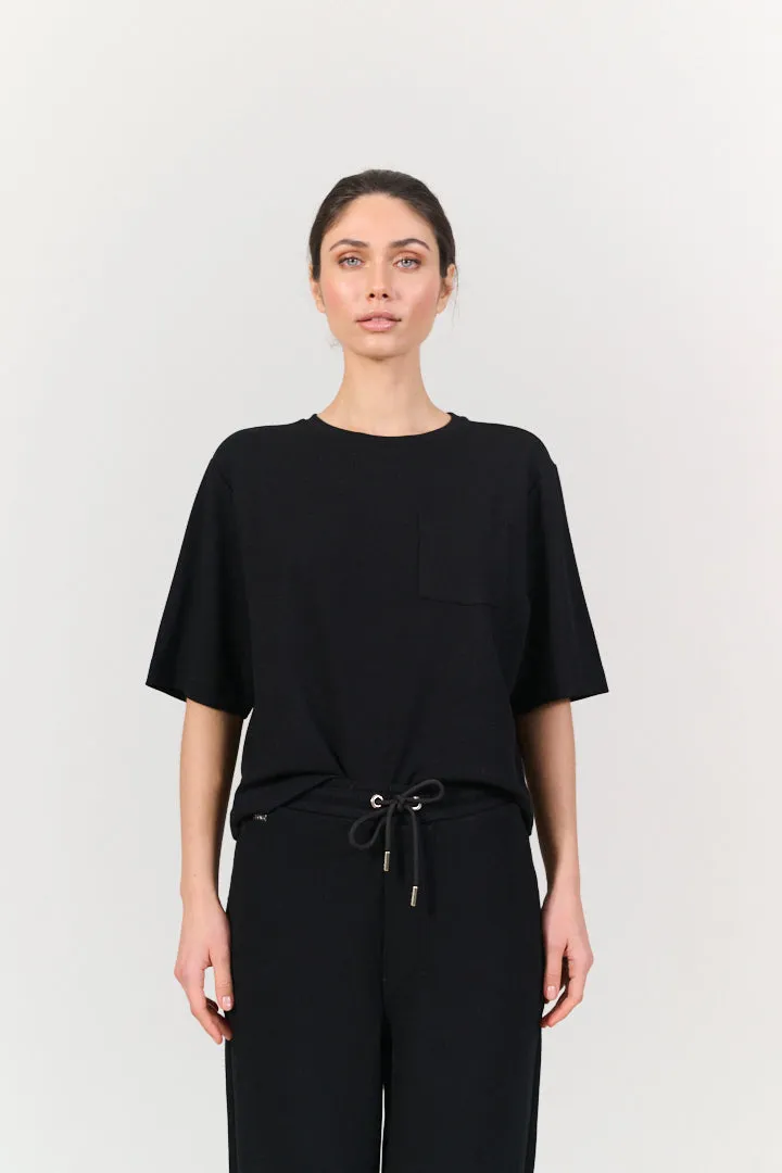 FOREST ESSENTIEL short tee - Black