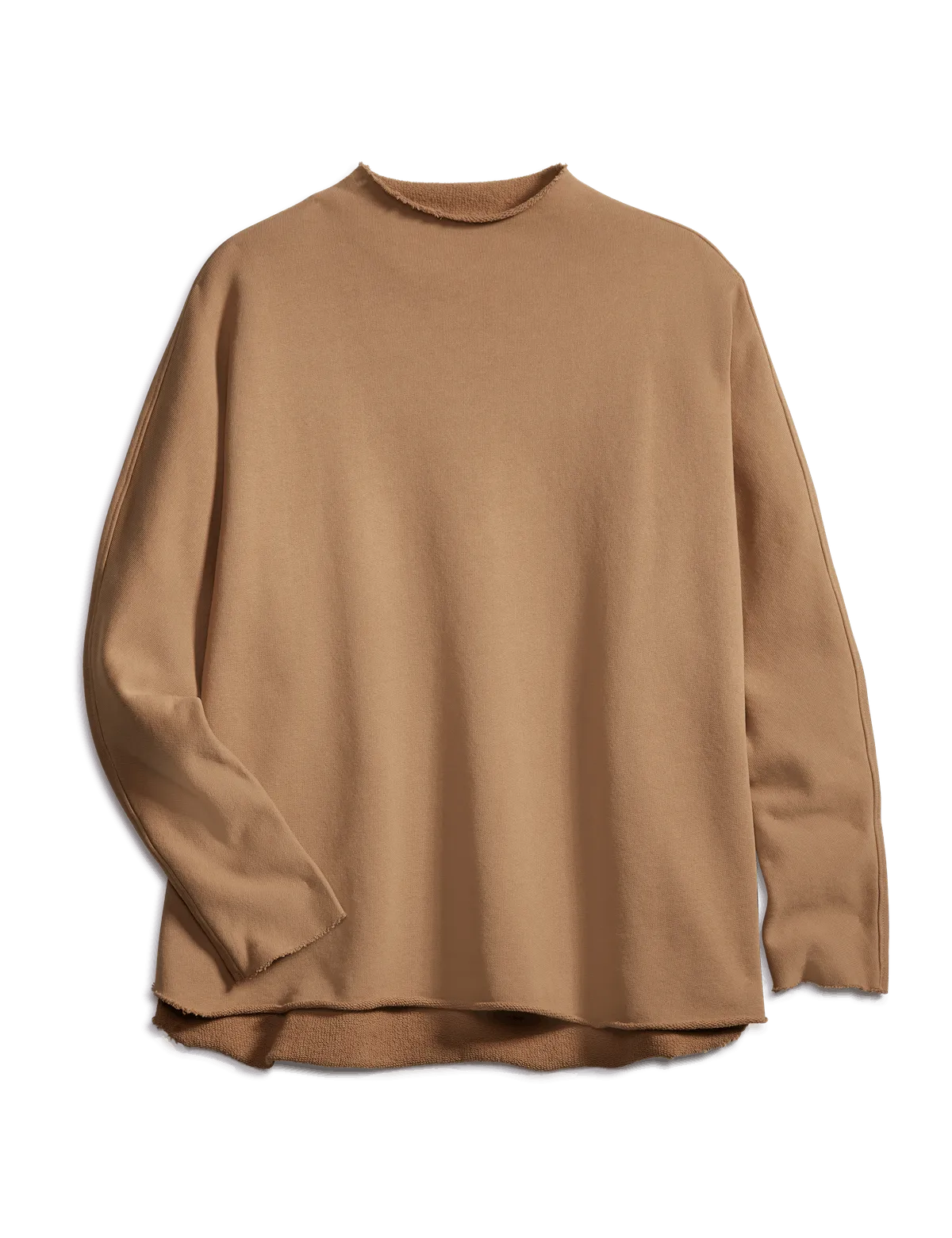 Frank & Eileen - Effie Long Sleeve Funnel Neck Capelet in Camel