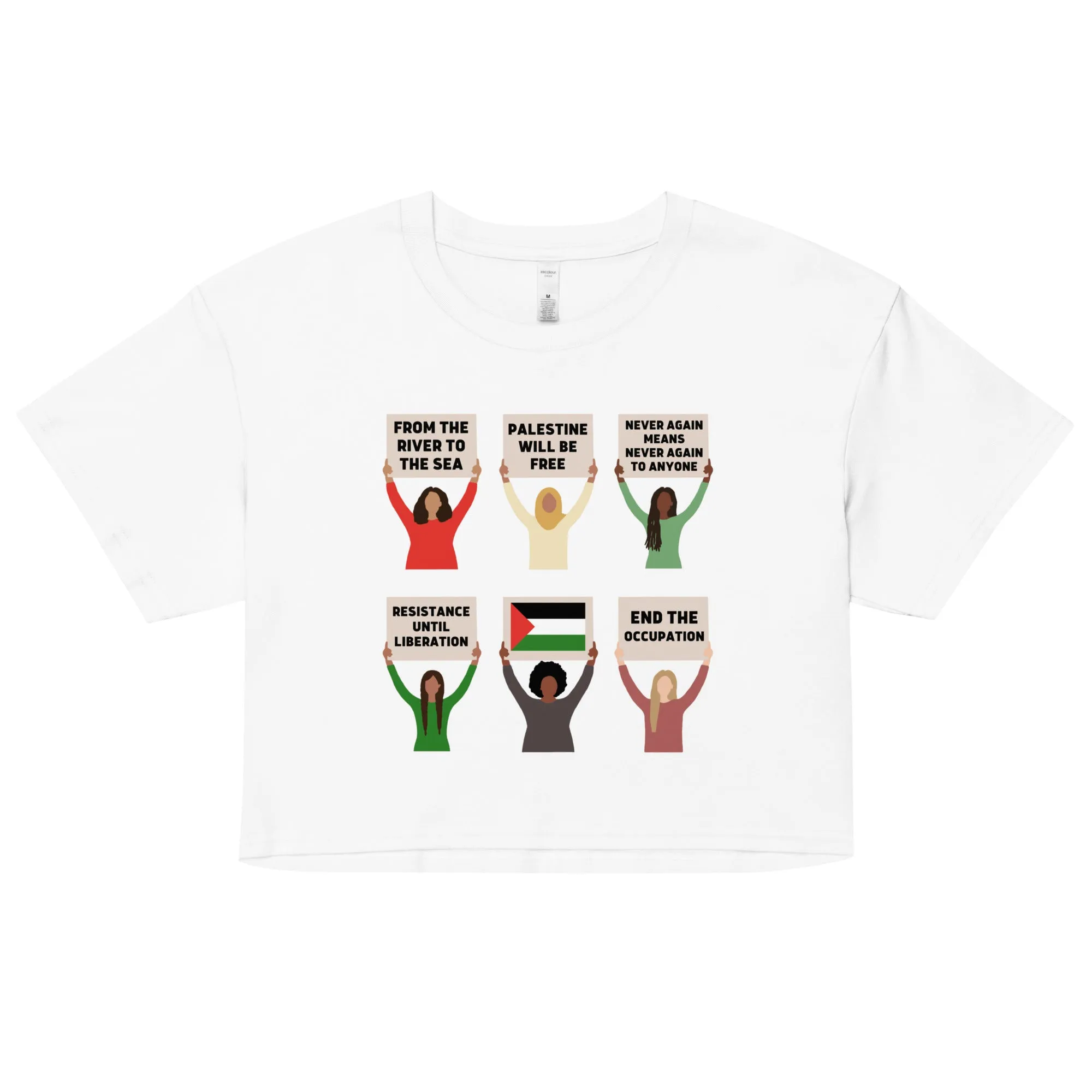 FREE PALESTINE Protest Crop Top