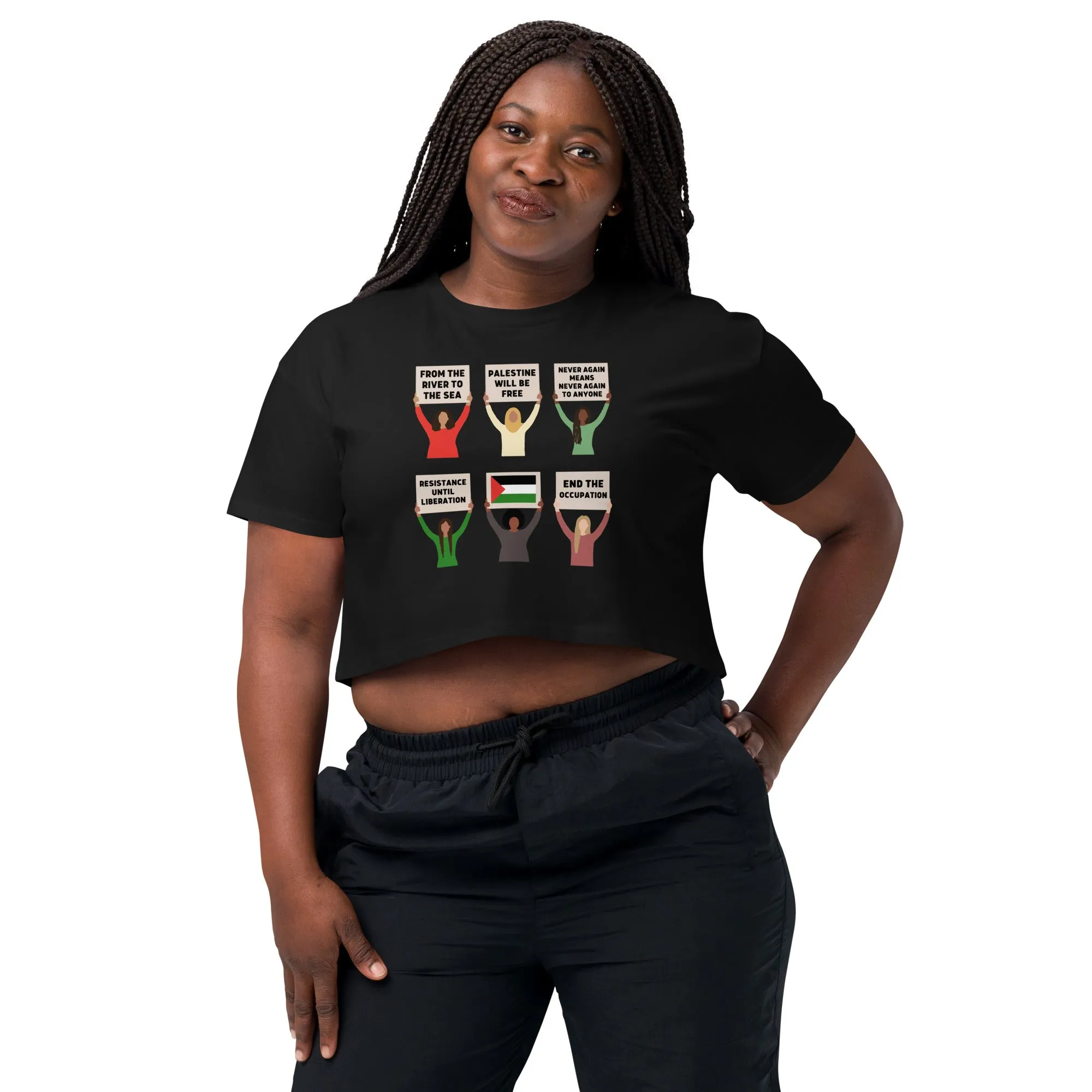 FREE PALESTINE Protest Crop Top