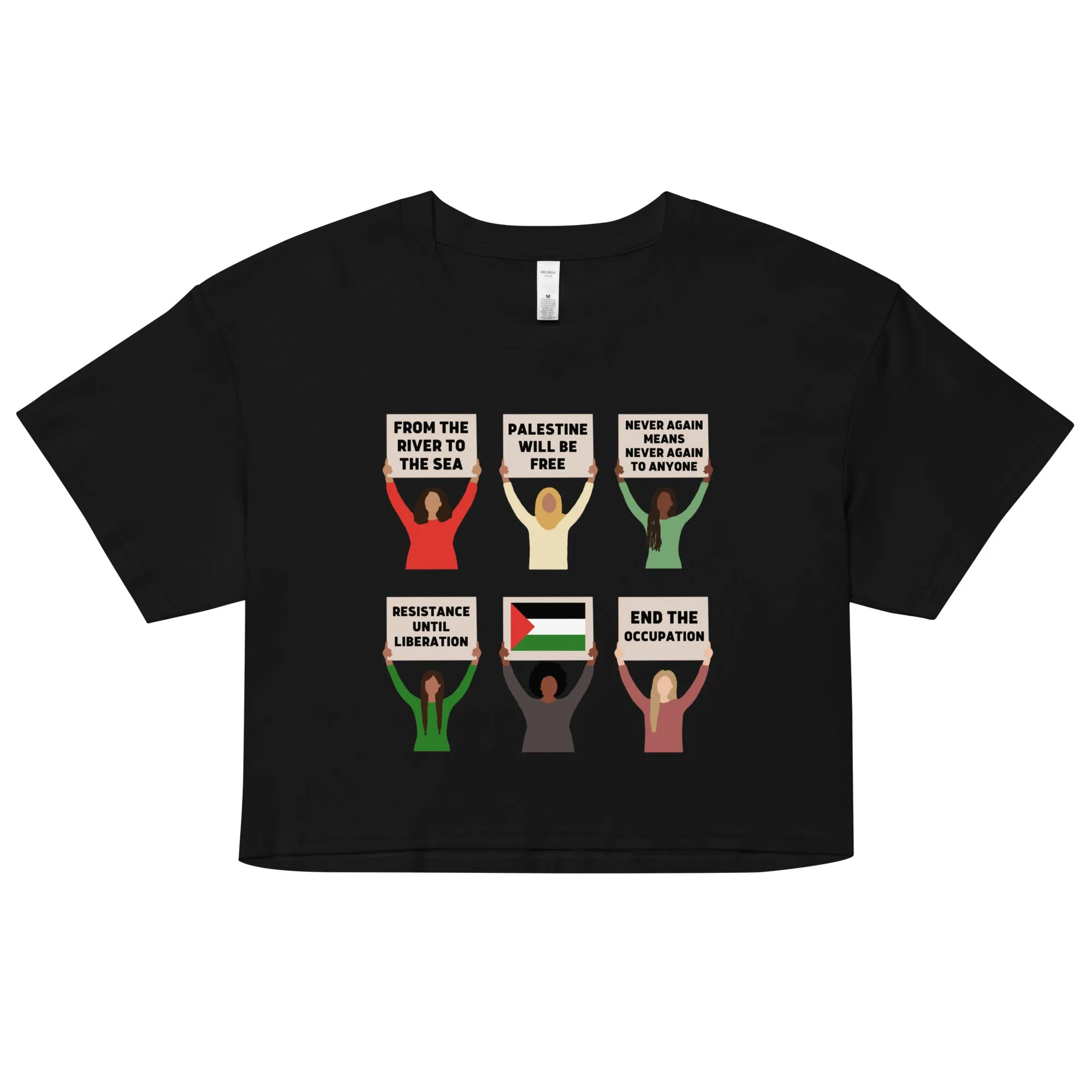 FREE PALESTINE Protest Crop Top