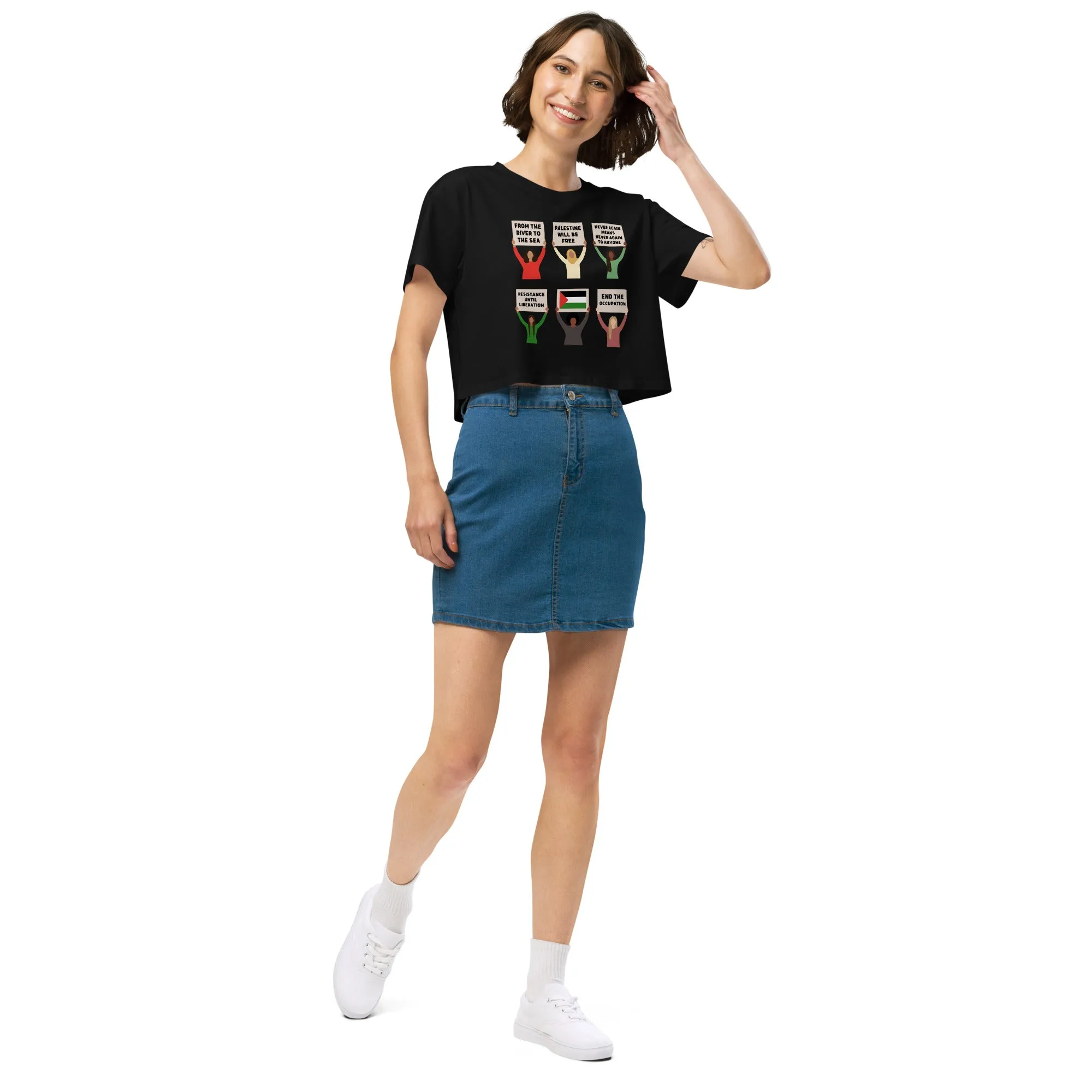 FREE PALESTINE Protest Crop Top