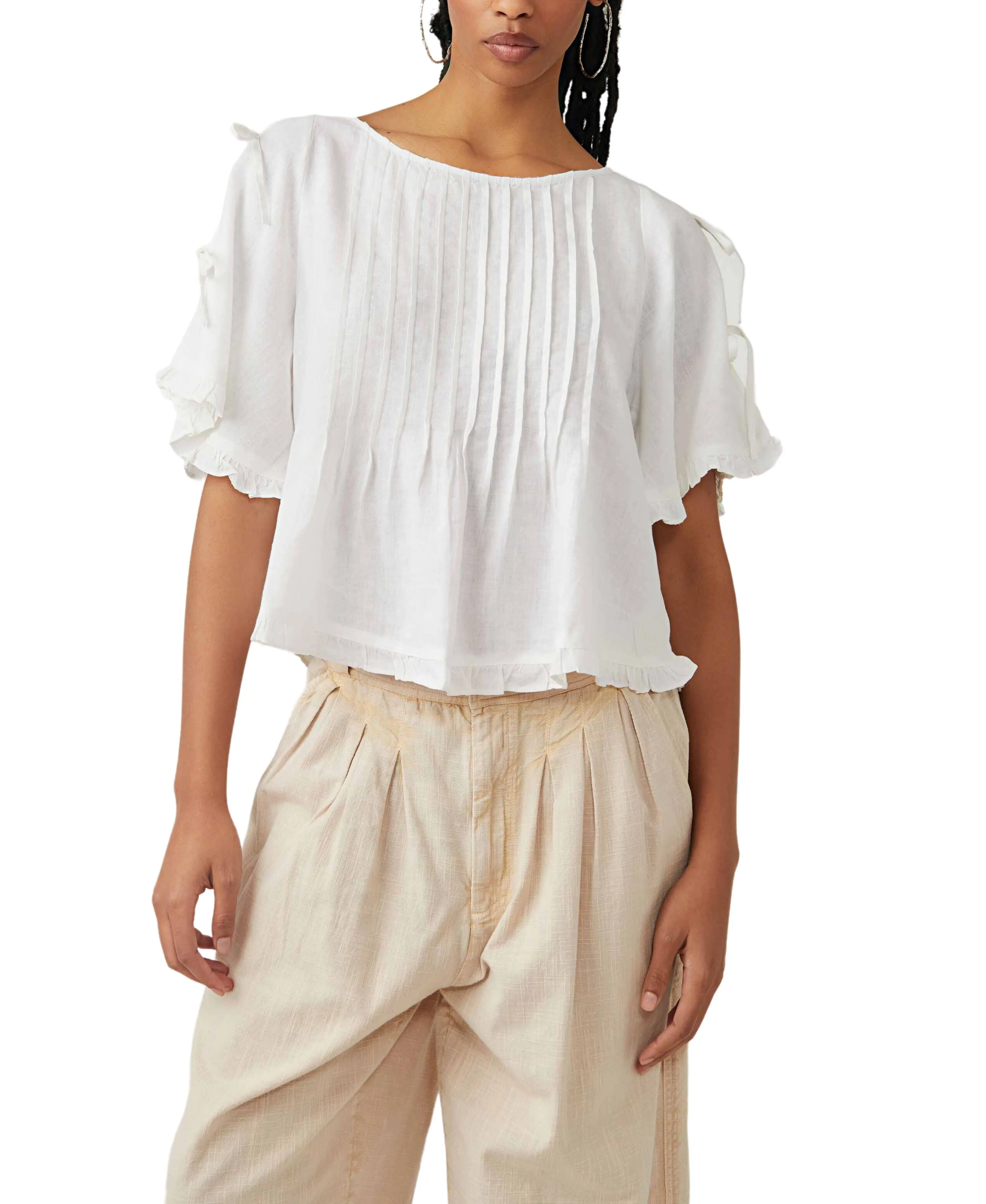 Free People Lilia Pintuck Top