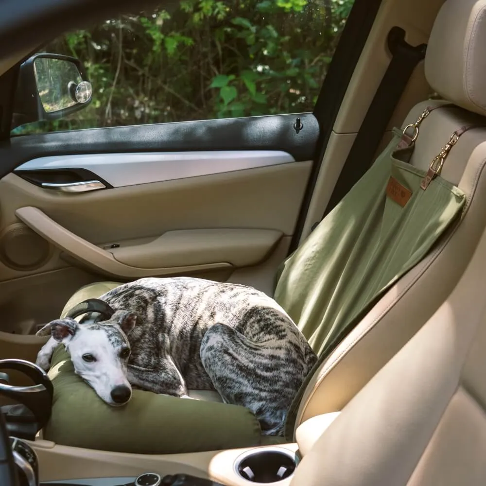 FUNNYFUZZY X VELOTRIC Travel Bolster Safety Back Seat Large Dog Car Seat Bed - Chessboard Lounge