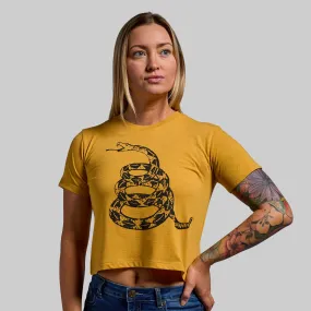 Gadsden Flag Crop Tee (Mustard)