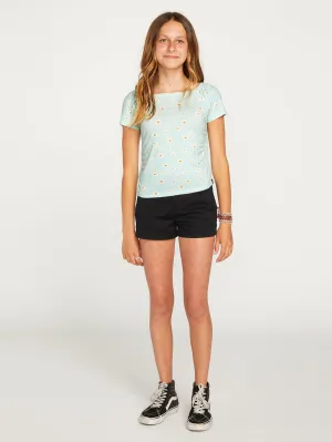 Girls Cryptogram Top - Pale Aqua