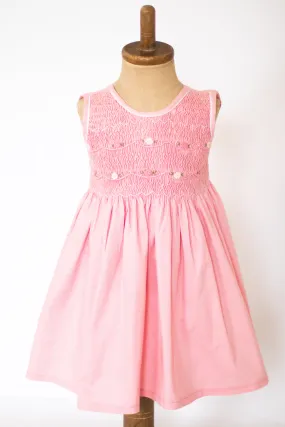 Hand-Smocked Dress, Pink Floral