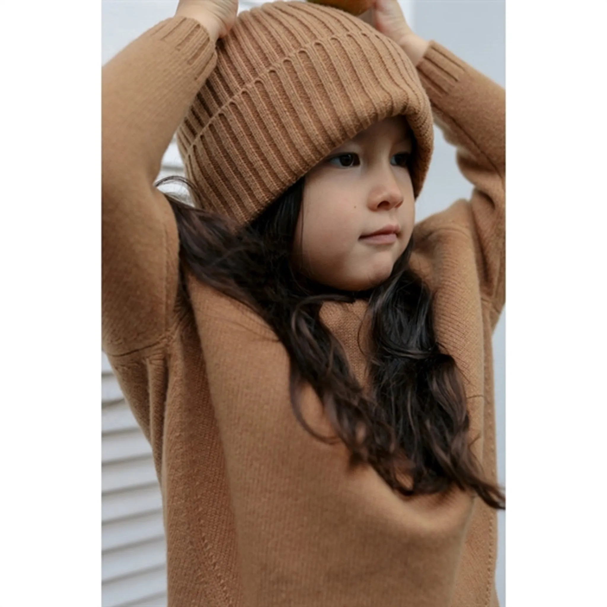 HOLMM Camel Carly Wool Knit Beanie