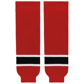 K1 Sportswear New Jersey Devils Red Knit Ice Hockey Socks